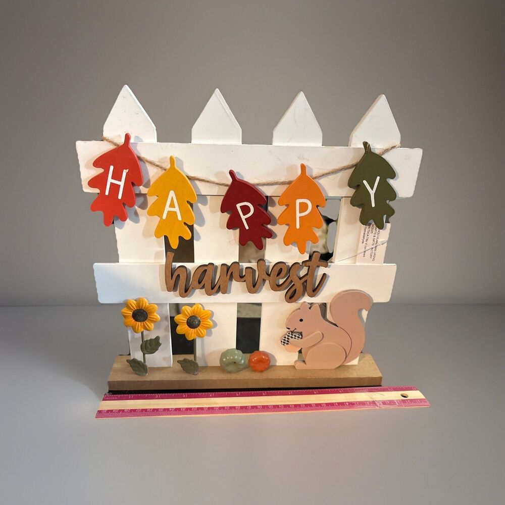 Happy Harvest Wood Sign